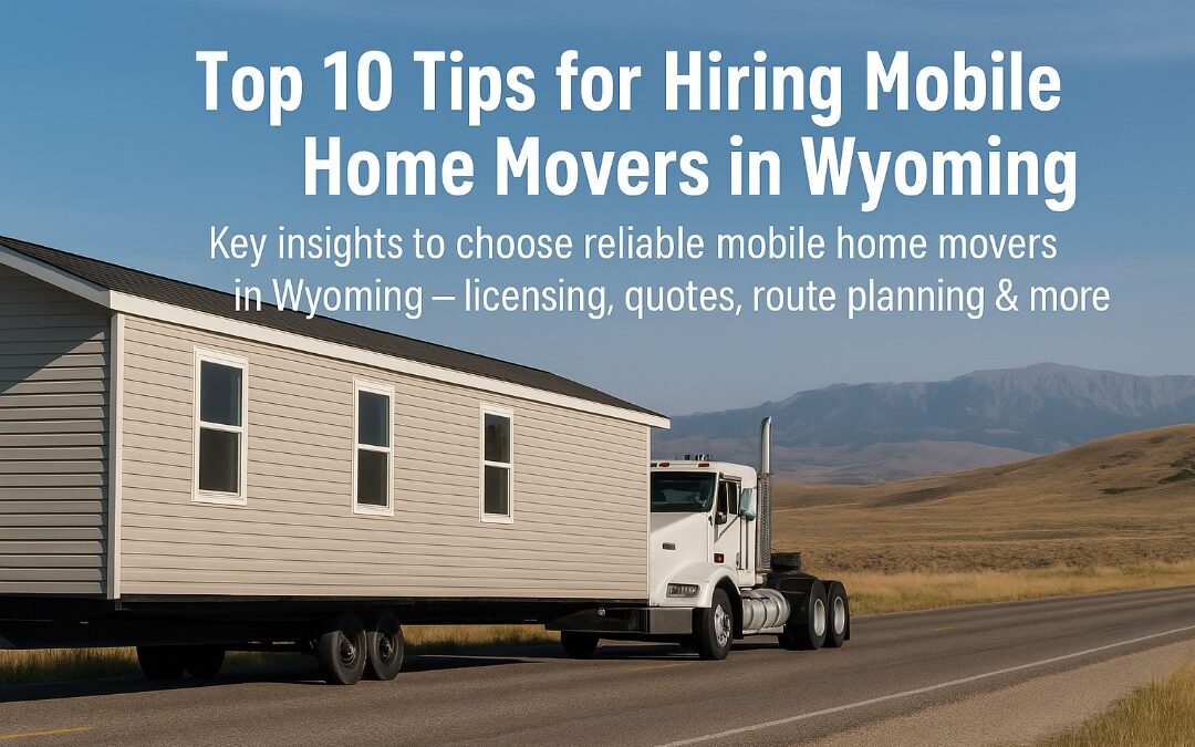 Top 10 Tips for Hiring Mobile Home Movers in Wyoming