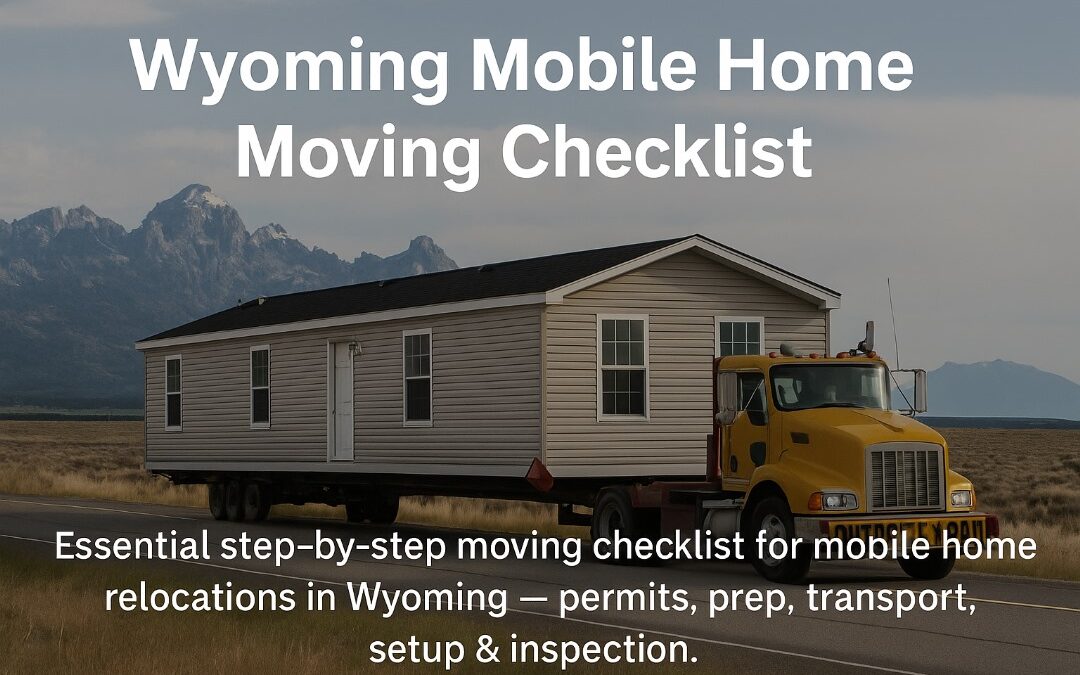 Checklist for Moving Your Mobile Home in Wyoming