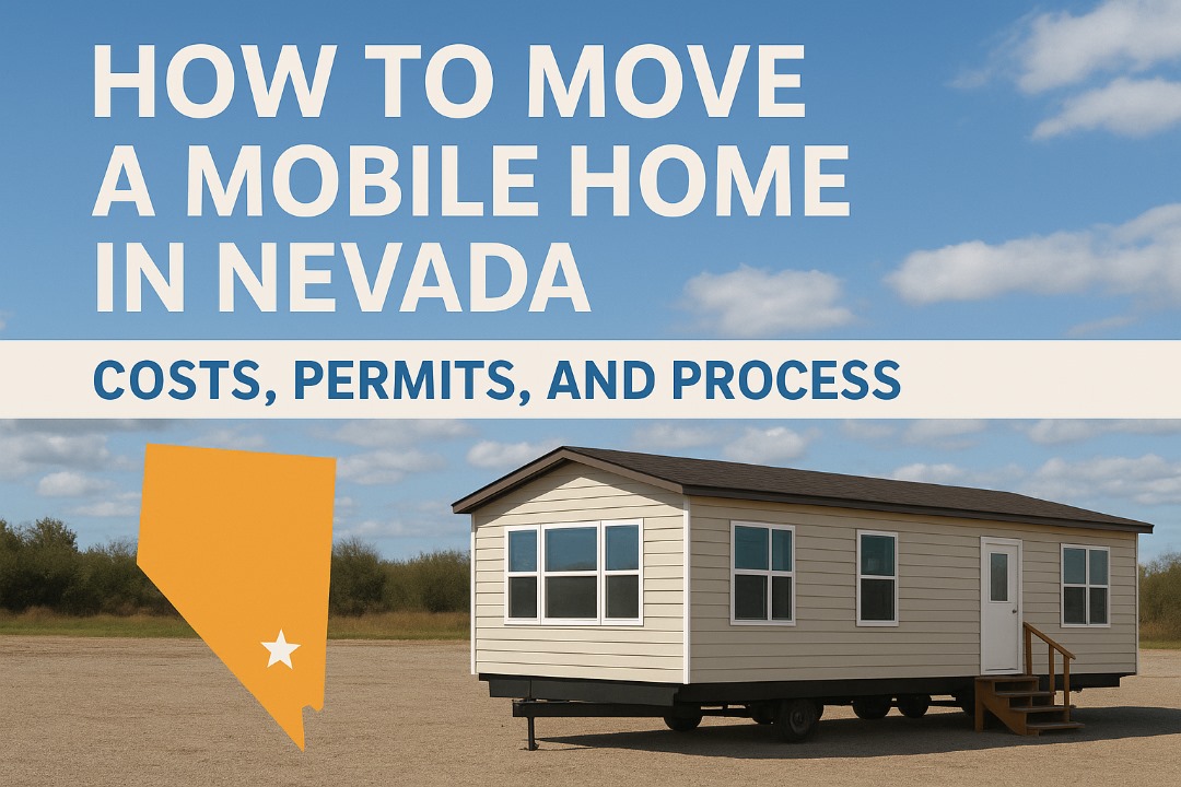 Mobile home ready for relocation in Nevada with guide on costs, permits, and moving process
