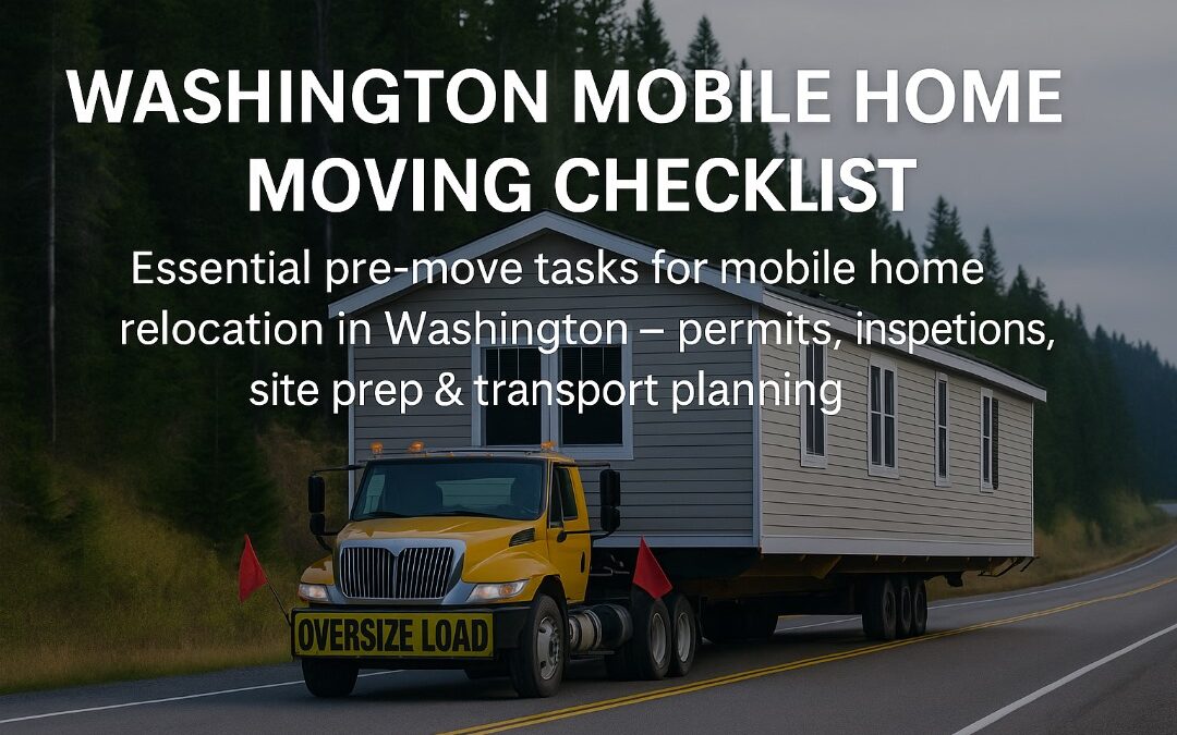 Checklist for Moving Your Mobile Home in Washington