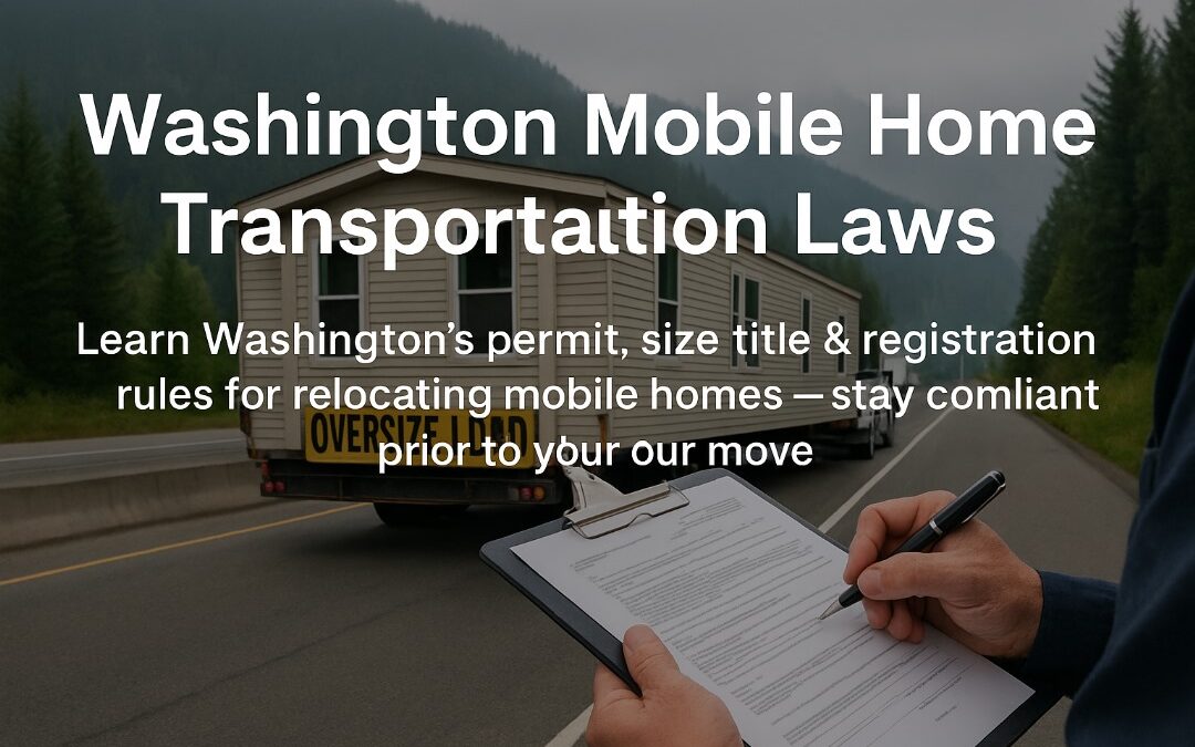 Mobile Home Transportation Laws in Washington: What Owners Need to Know